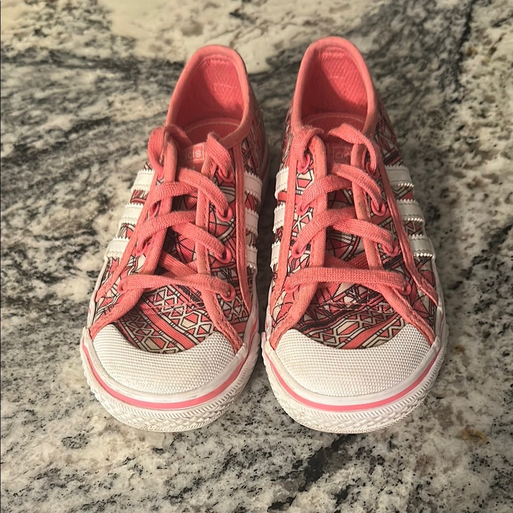 Adidas Kids Pink Geometric Sneakers